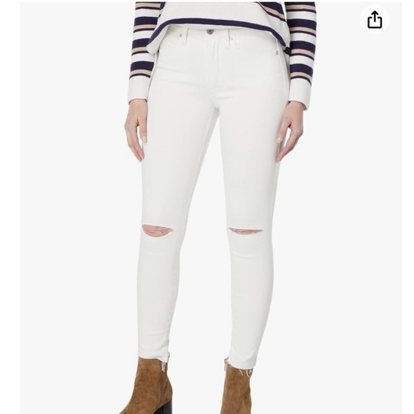 Lucky Brand Denim - Lucky Brand High-Rise Bridgette Skinny Jeans Bright White Destructed Size 10/30L